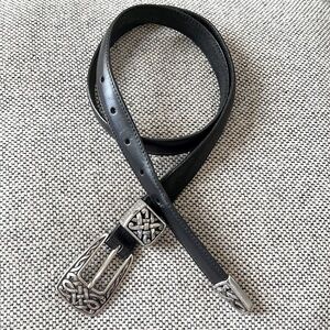 Vintage Brighton Black Leather Belt